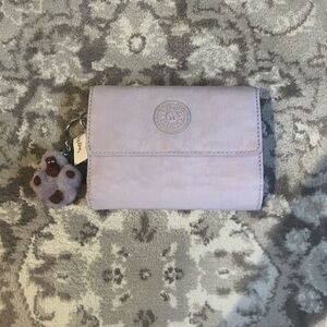 Kipling Light Purple Wallet with Plush Charm